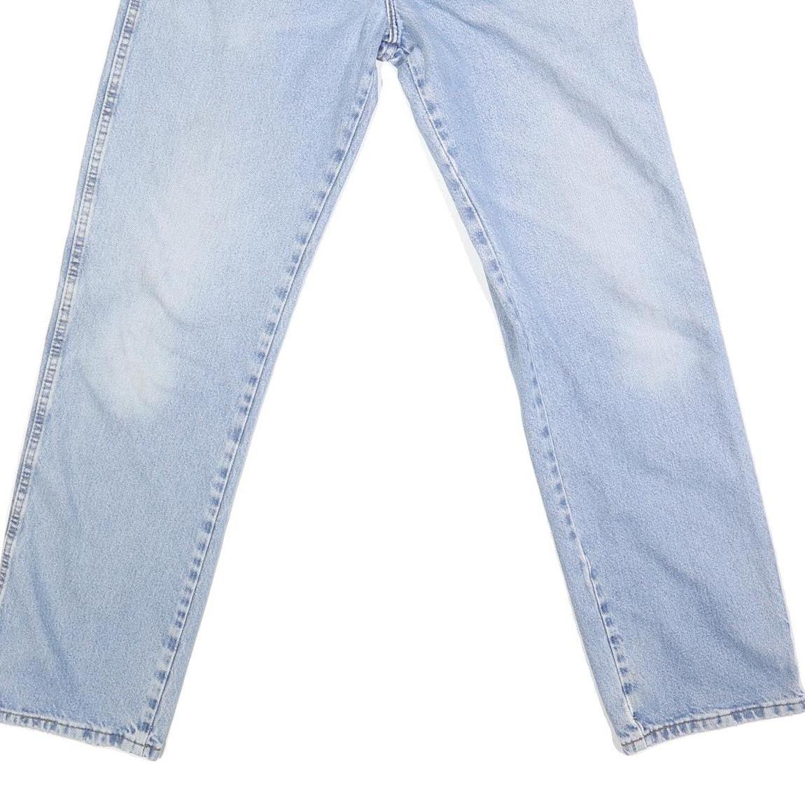 DICKIES Mens Jeans Blue Regular Straight Denim Light W32 L32 Zip Cotton Blend