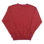 HALIFAX Mens Blue & Red Crew Neck L Colour Block Cotton Blend Sweatshirt