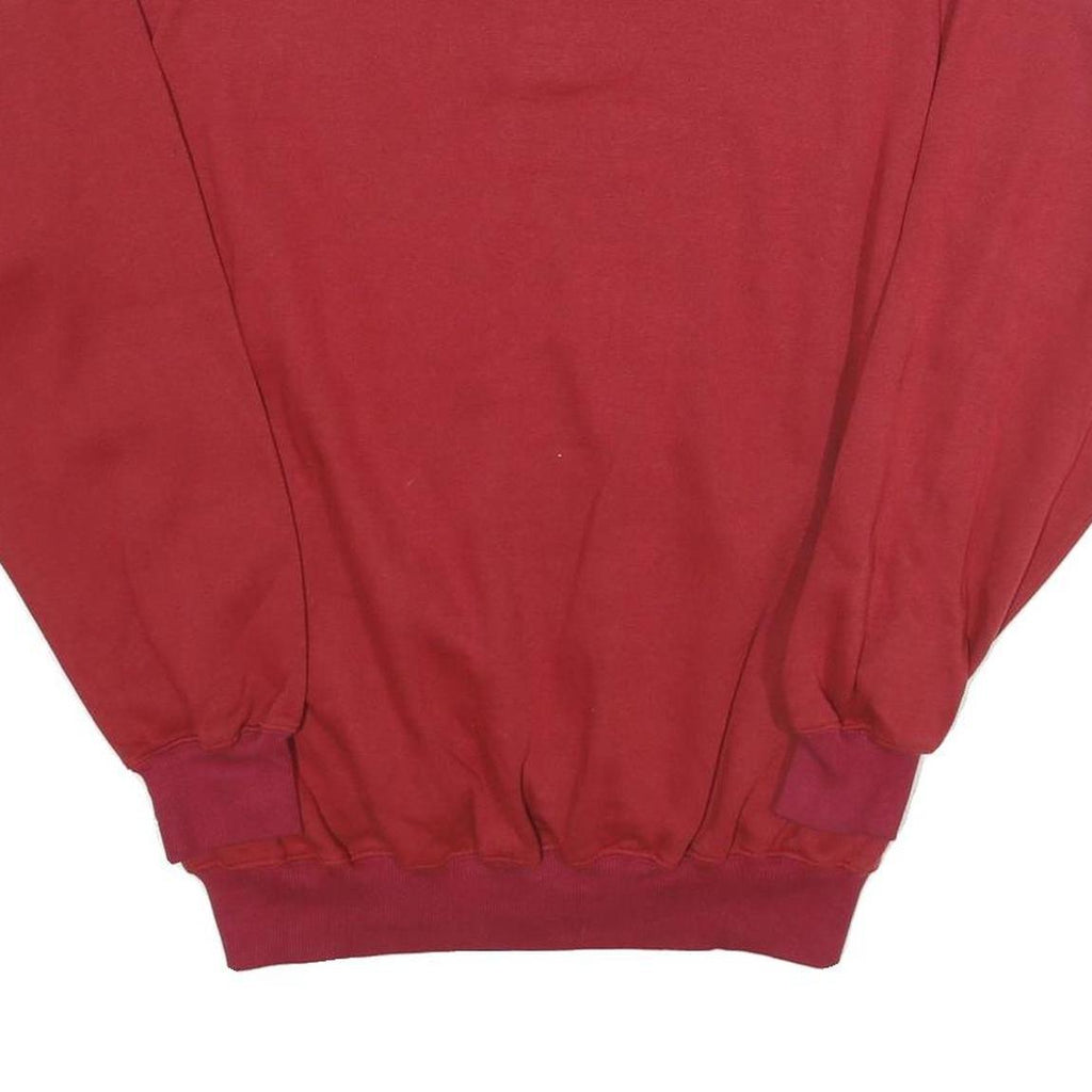 HALIFAX Mens Blue & Red Crew Neck L Colour Block Cotton Blend Sweatshirt