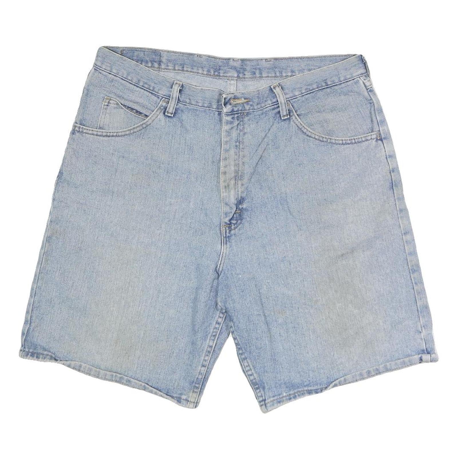WRANGLER Mens Denim Blue Cotton Shorts M W36 Classic Fit Casual Style