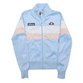 ELLESSE Womens Blue & Pink Track Jacket UK 4 Polyester Zip Sports Casual