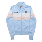 ELLESSE Womens Blue & Pink Track Jacket UK 4 Polyester Zip Sports Casual