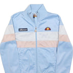ELLESSE Womens Blue & Pink Track Jacket UK 4 Polyester Zip Sports Casual
