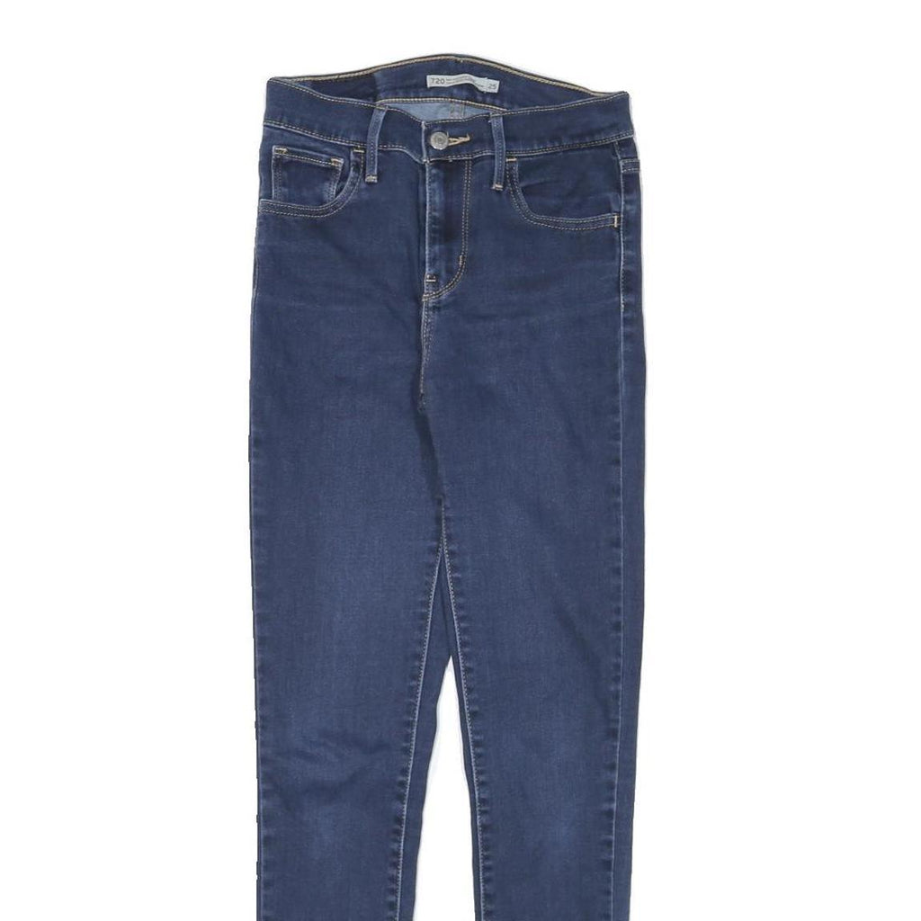 LEVI'S Womens Slim Blue Denim Slim Jeans W25 L29 Classic Cotton Blend Zip
