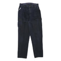 COMPASS Womens Cotton Blend Navy Blue Relaxed Straight Trousers W29 L28 Casual