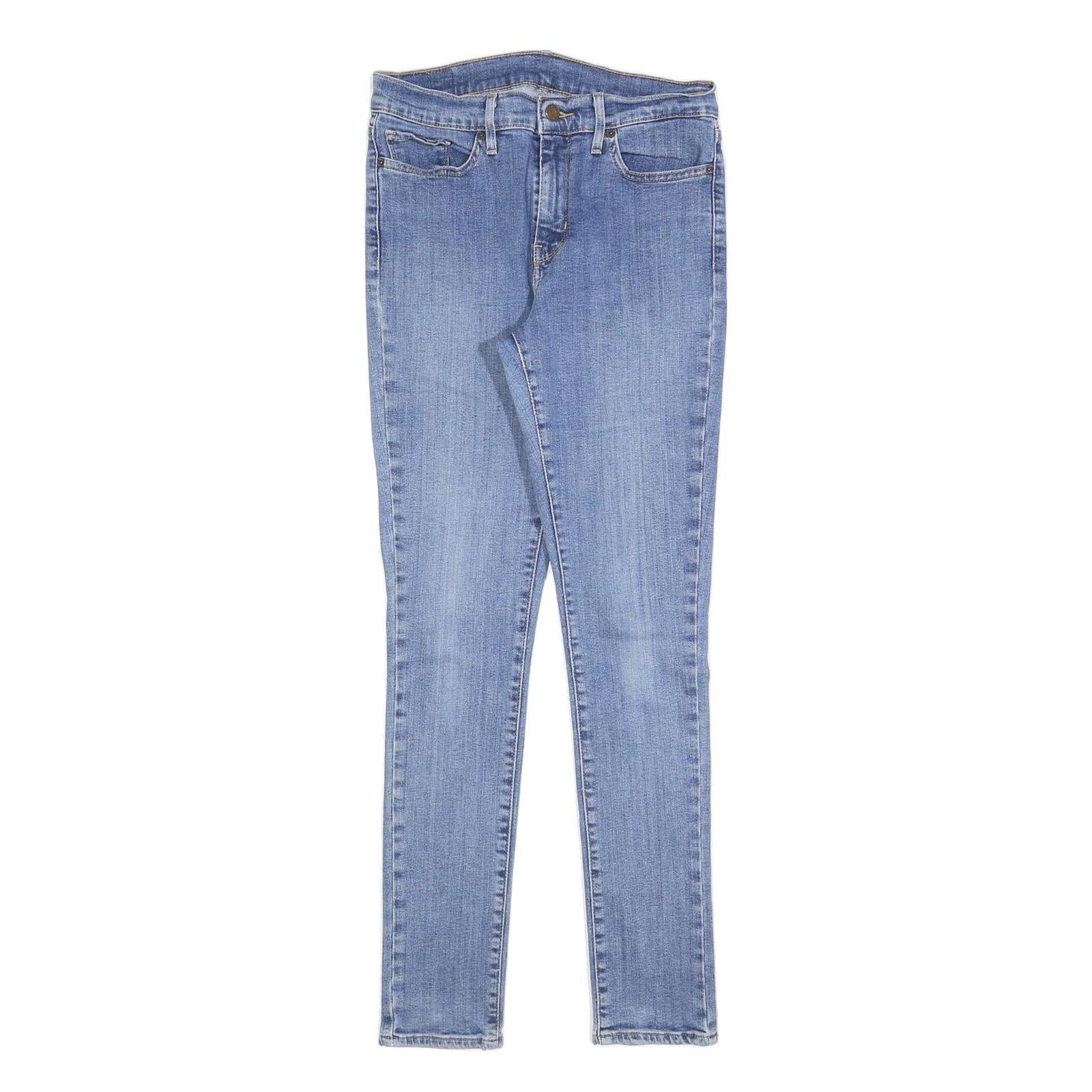 LEVI'S Womens Slim Blue Denim Light Wash Jeans W29 L30 Skinny Cotton Blend Zip