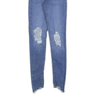 LEVI'S Womens Slim Blue Skinny Denim Light W24 L28 Ripped Distressed Jeans