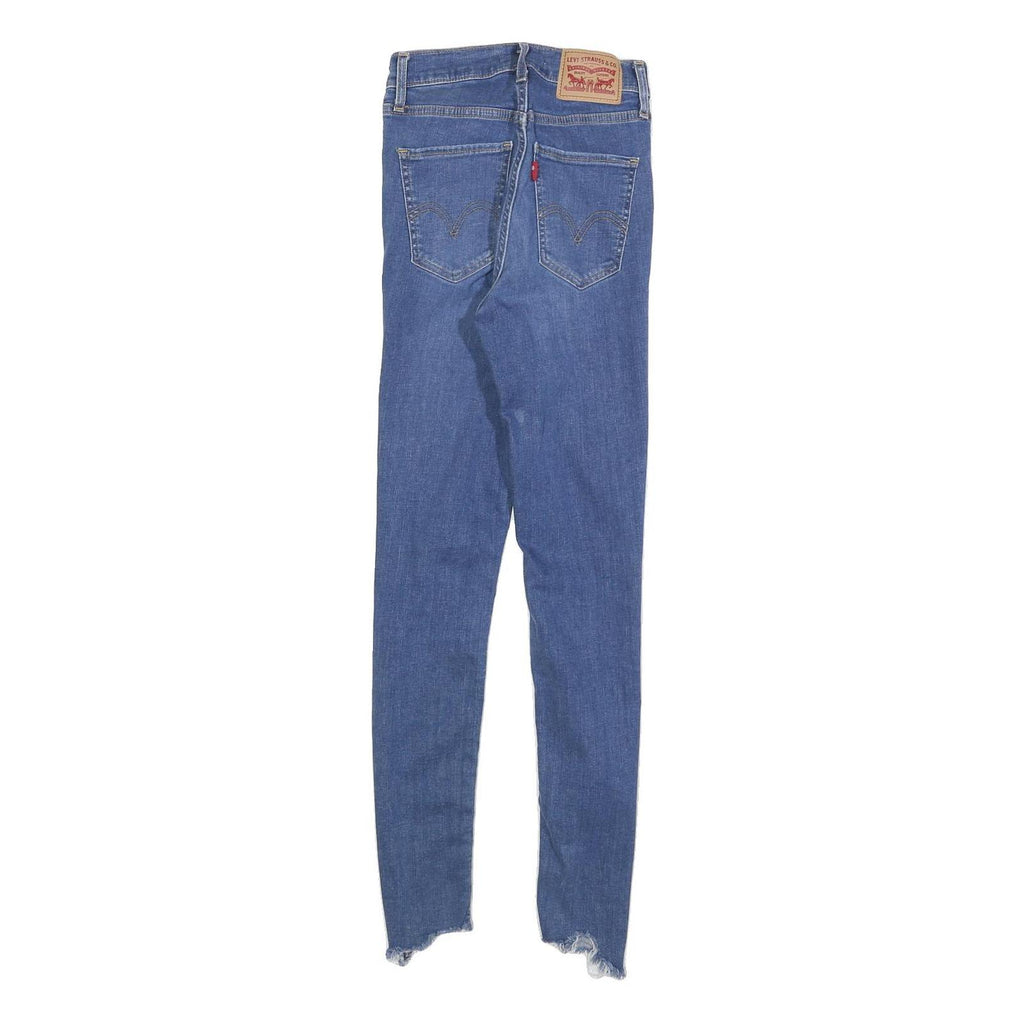 LEVI'S Womens Slim Blue Skinny Denim Light W24 L28 Ripped Distressed Jeans