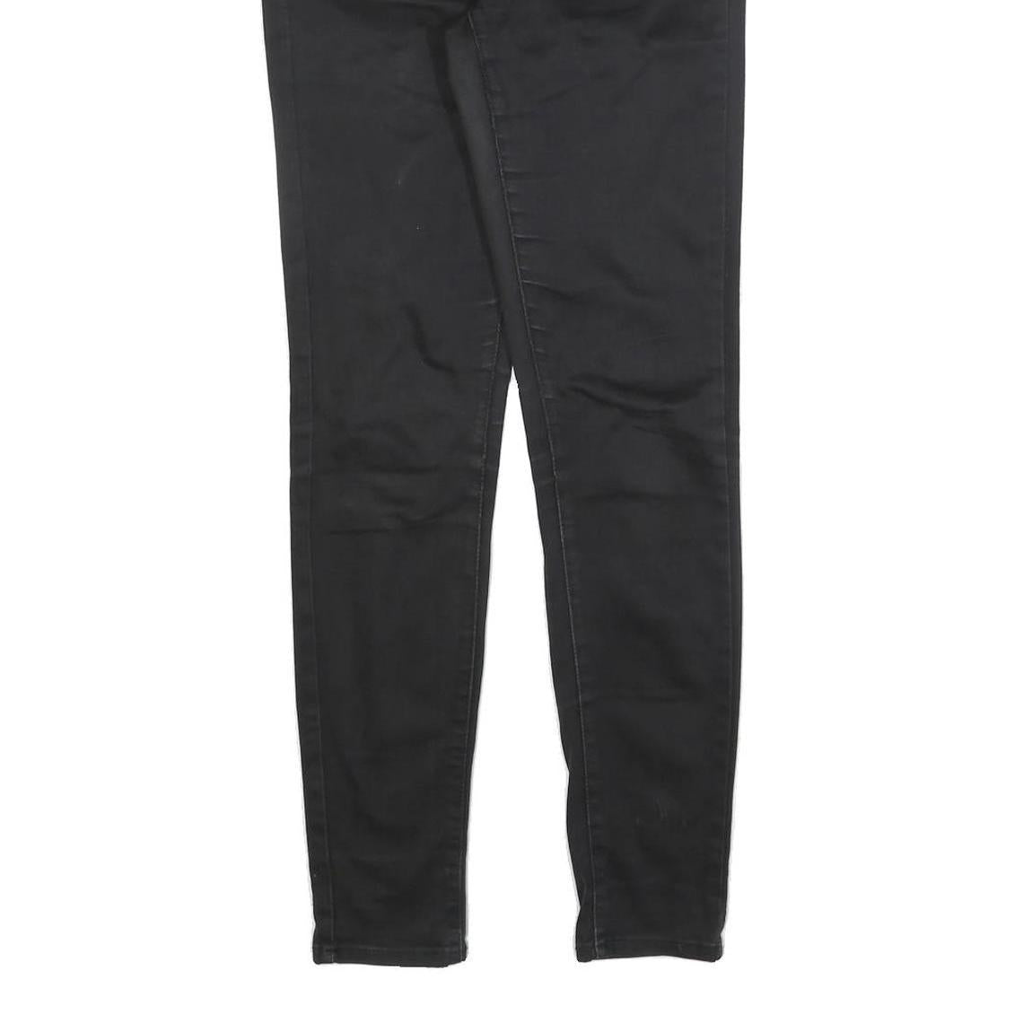 LEVI'S 710 Womens Slim Black Denim Jeans Cotton Blend W29 L30 Zip