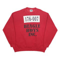 LEE Mens Red Beagle Boys Inc. Crew Neck 2XL Cotton Blend Sweatshirt