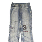 MANDISI Womens Blue Regular Fit Straight Denim Stone Wash Jeans W26 L27 Summer