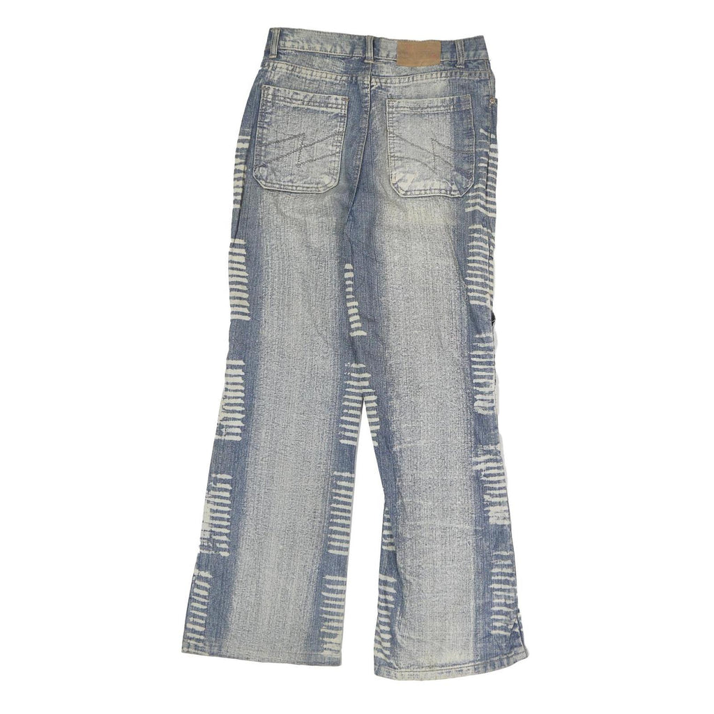 MANDISI Womens Blue Regular Fit Straight Denim Stone Wash Jeans W26 L27 Summer