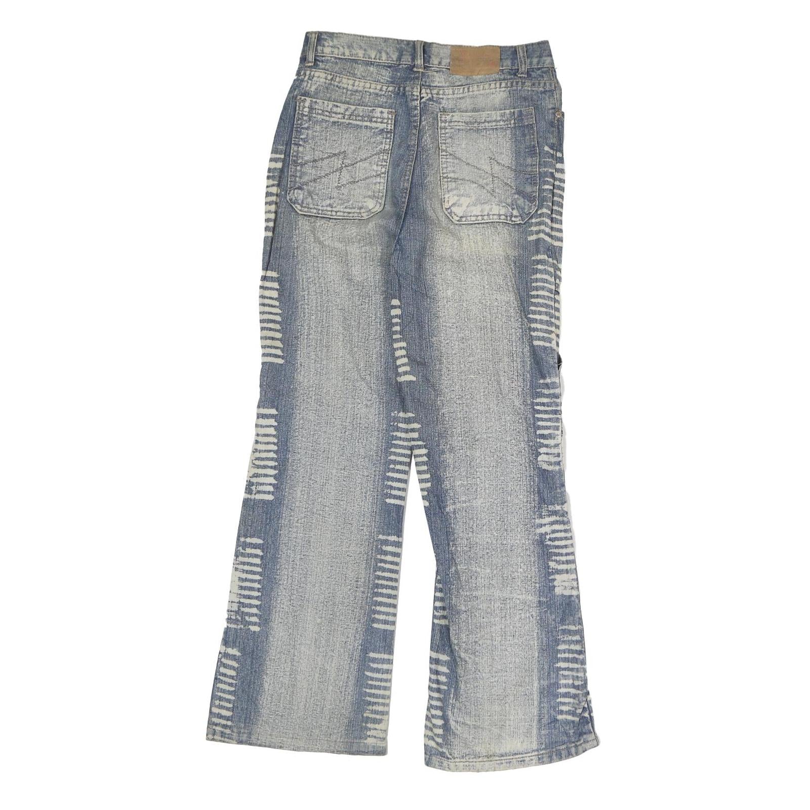 MANDISI Womens Blue Regular Fit Straight Denim Stone Wash Jeans W26 L27 Summer