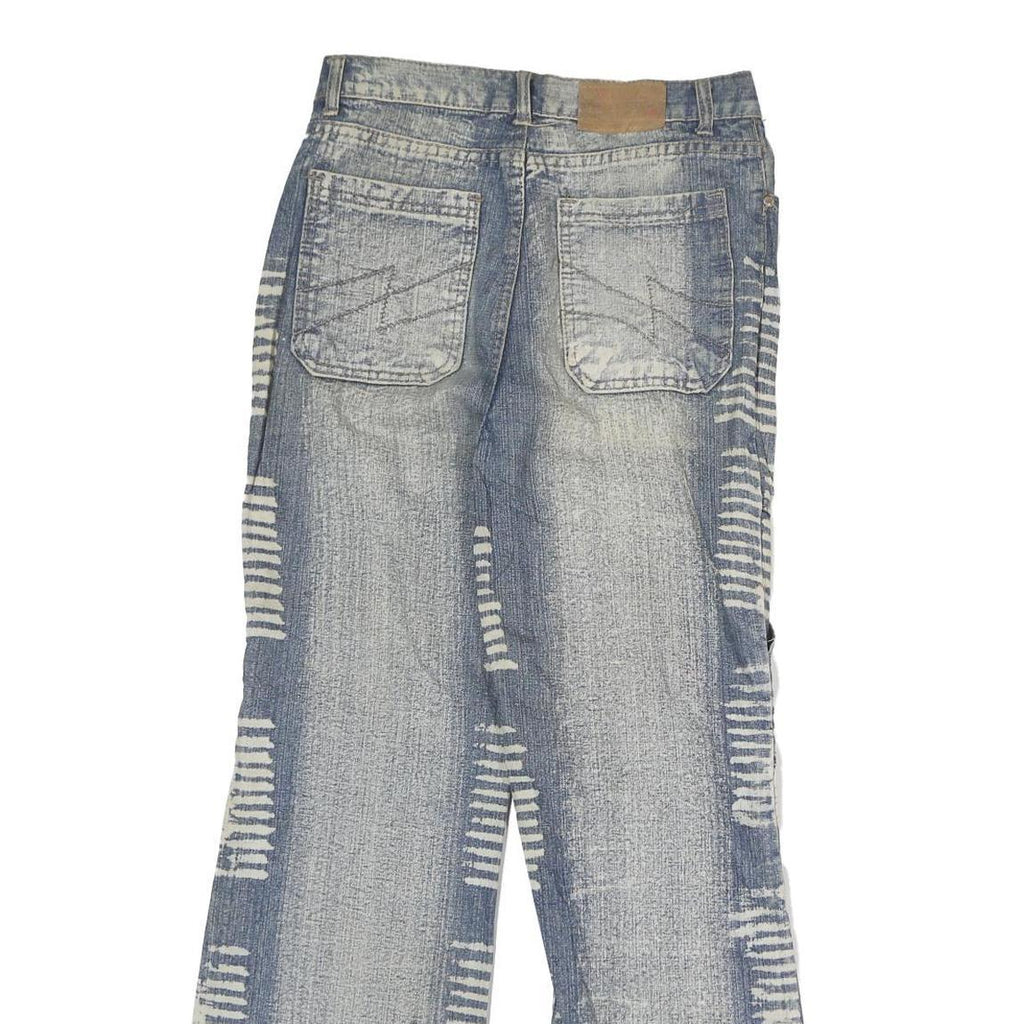 MANDISI Womens Blue Regular Fit Straight Denim Stone Wash Jeans W26 L27 Summer