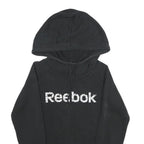 REEBOK Womens Black Hoodie S Cotton Blend Pullover Casual Sportswear
