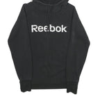 REEBOK Womens Black Hoodie S Cotton Blend Pullover Casual Sportswear