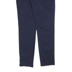 TOMMY HILFIGER Womens Cotton Blend Navy Slim Straight Trousers W28 L30 Chinos