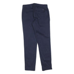 TOMMY HILFIGER Womens Cotton Blend Navy Slim Straight Trousers W28 L30 Chinos