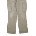 CARHARTT Mens Cotton Blend Beige Regular Fit Cargo Trousers W30 L30 Workwear