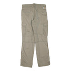 CARHARTT Mens Cotton Blend Beige Regular Fit Cargo Trousers W30 L30 Workwear