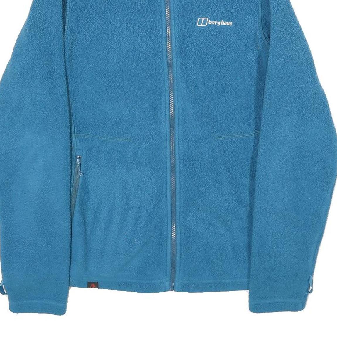 BERGHAUS Womens Blue Fleece Jacket UK 12 Polyester Zip Outdoor Warm