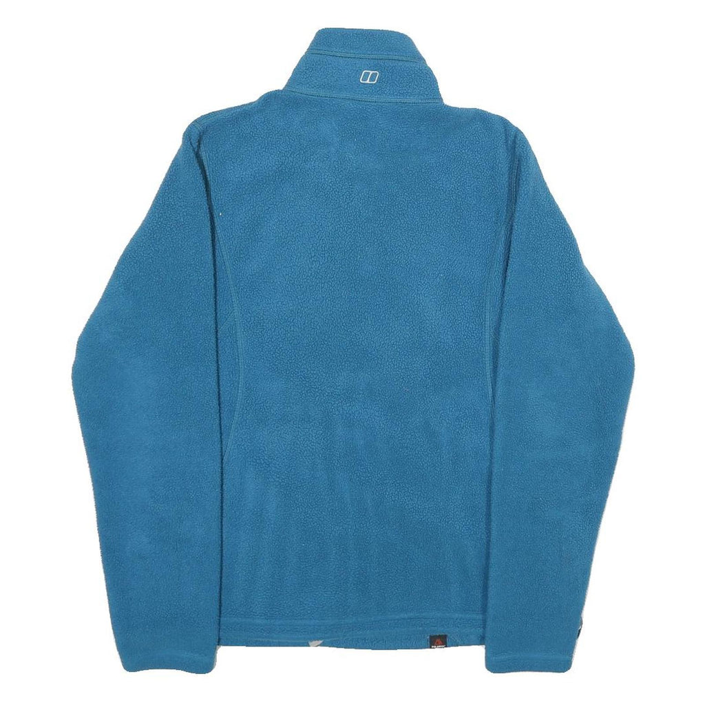BERGHAUS Womens Blue Fleece Jacket UK 12 Polyester Zip Outdoor Warm