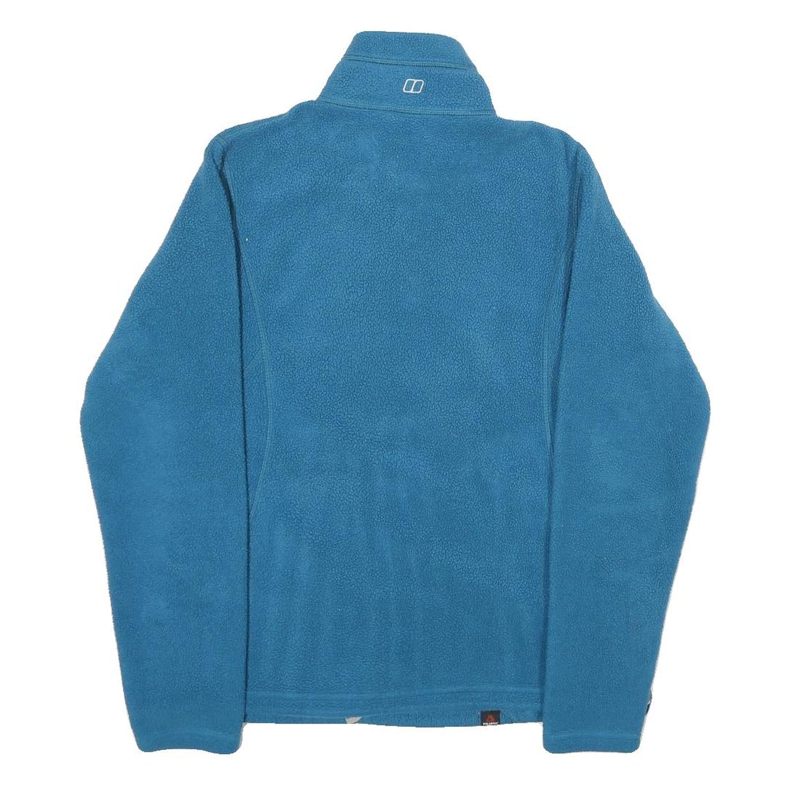 BERGHAUS Womens Blue Fleece Jacket UK 12 Polyester Zip Outdoor Warm