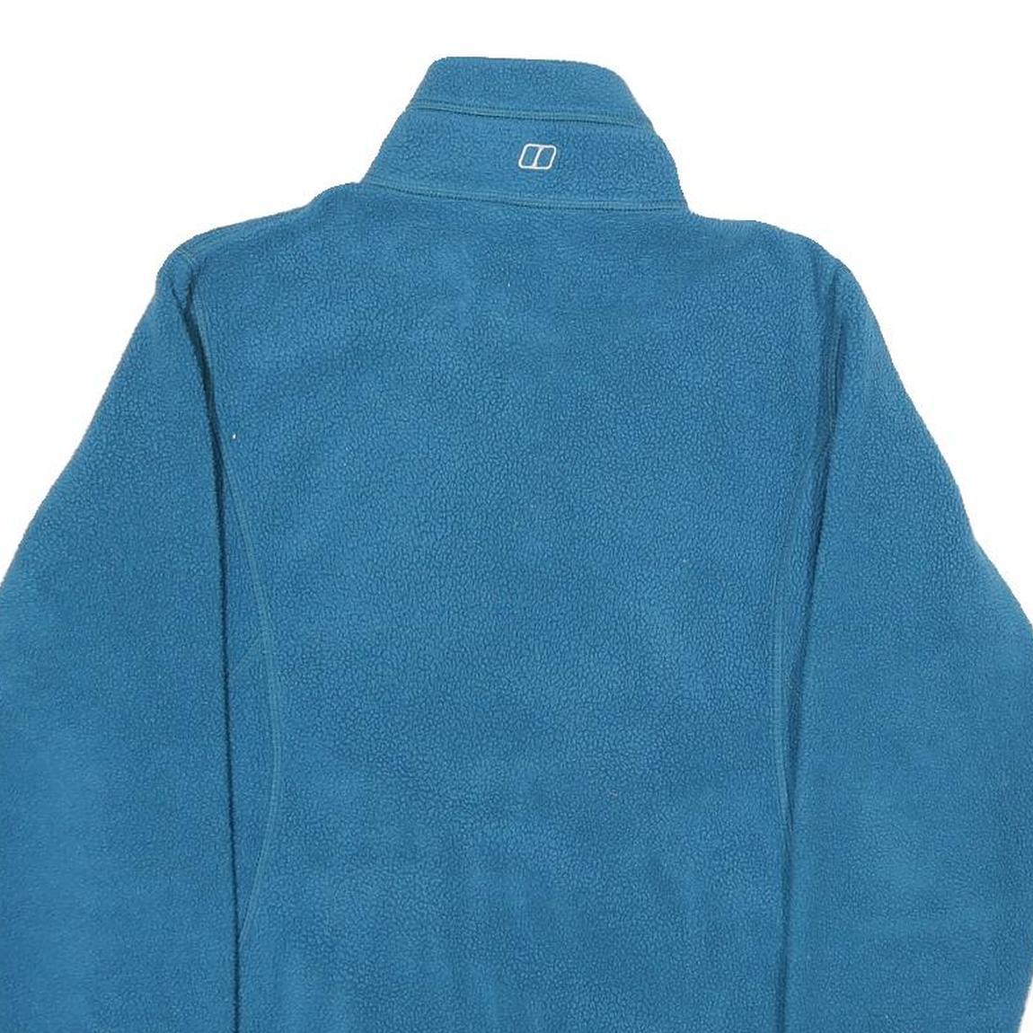 BERGHAUS Womens Blue Fleece Jacket UK 12 Polyester Zip Outdoor Warm
