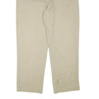 DICKIES Mens Cotton Blend Beige Regular Fit Straight Leg Trousers W37 L29