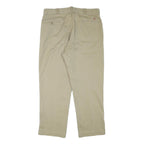 DICKIES Mens Cotton Blend Beige Regular Fit Straight Leg Trousers W37 L29