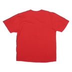 ADIDAS Mens Red Graphic T-Shirt XL Short Sleeve Crew Neck Cotton Blend