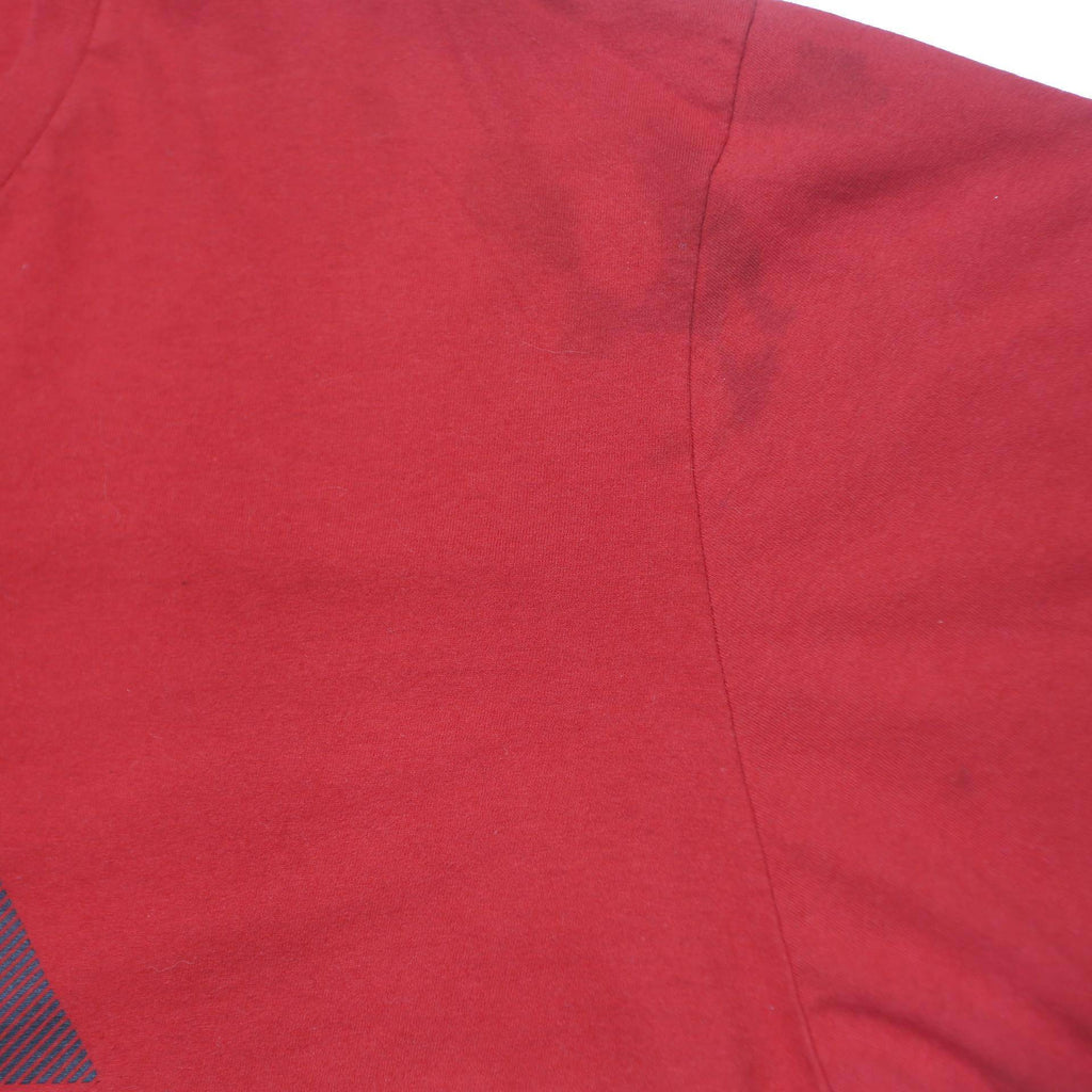 ADIDAS Mens Red Graphic T-Shirt XL Short Sleeve Crew Neck Cotton Blend