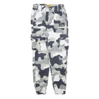 JENNYFER Womens Cotton Blend Grey Camouflage Regular Fit Cargo Trousers W24 L25