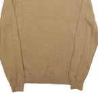 NAUTICA Mens Beige Cotton Blend Patterned V-Neck Basic Knit Jumper XL Casual