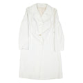 Womens White Button Jacket M Polyester Blend Plain Classic Tailored Fit