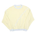 Womens Cream & White Sweatshirt M Cotton Blend Crew Neck Casual Pullover