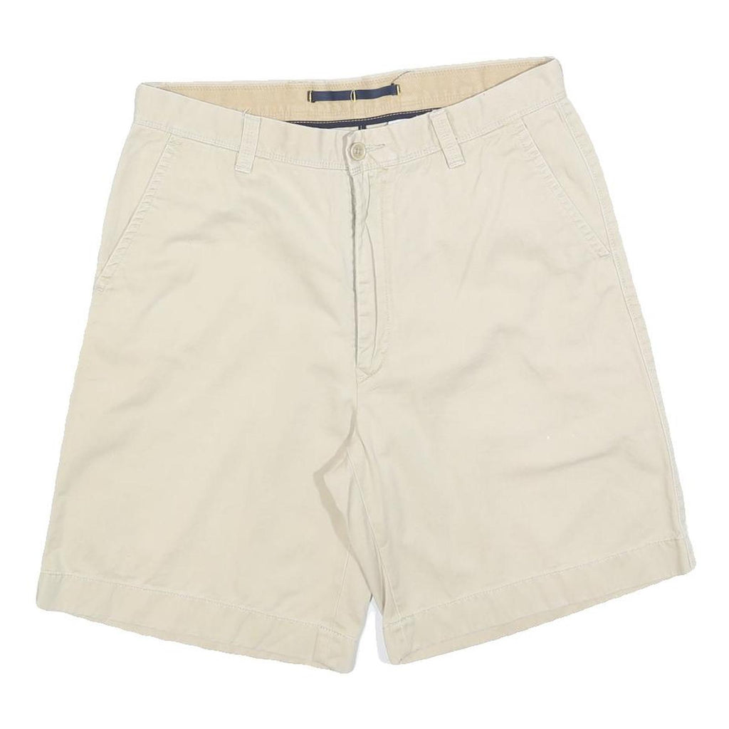 NAUTICA Mens Beige Casual Cotton Blend Shorts M W34 Classic Comfortable