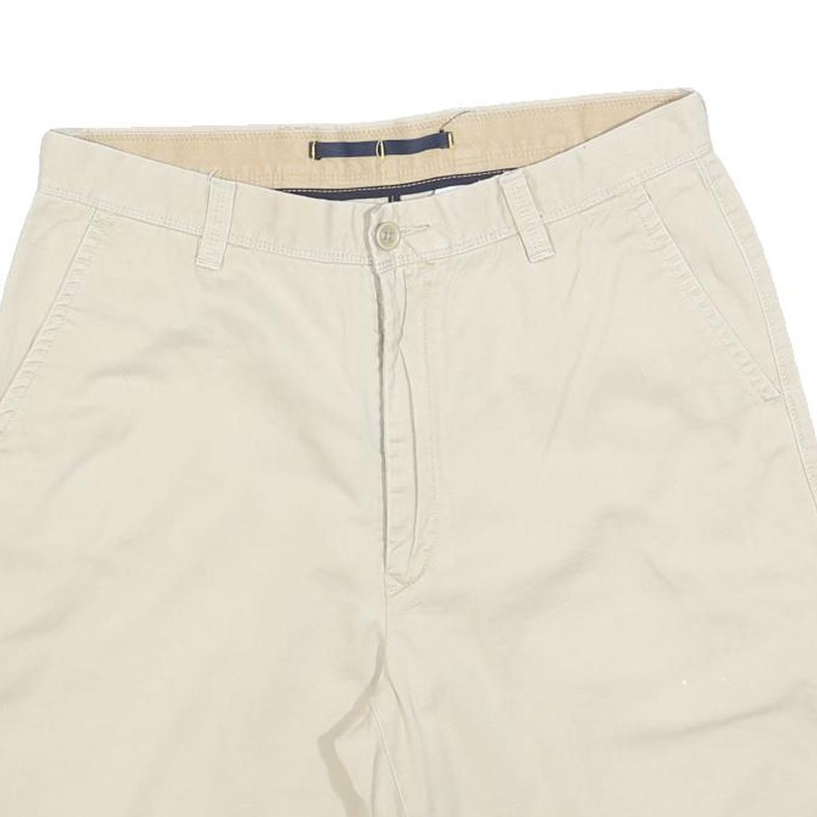 NAUTICA Mens Beige Casual Cotton Blend Shorts M W34 Classic Comfortable