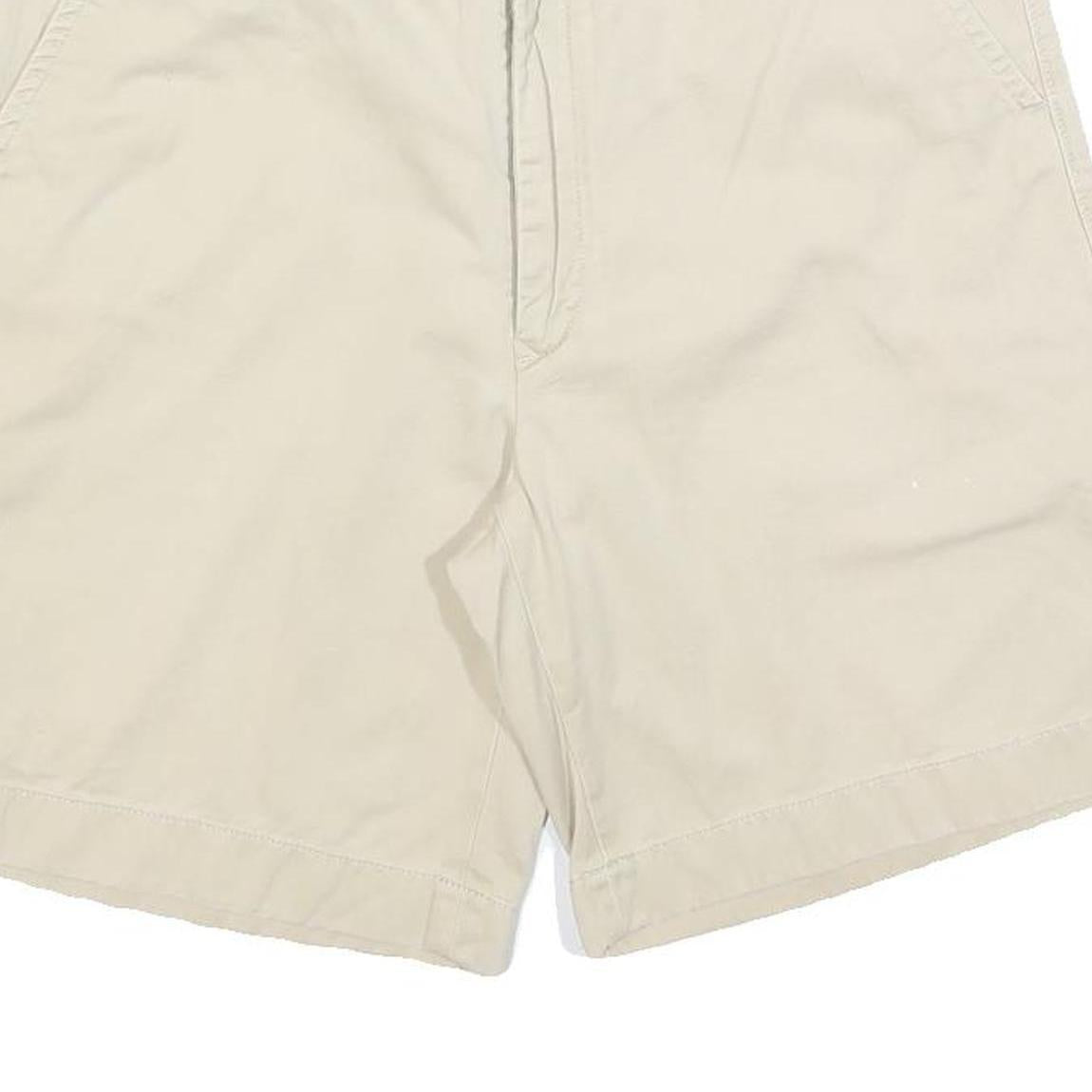 NAUTICA Mens Beige Casual Cotton Blend Shorts M W34 Classic Comfortable