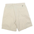 NAUTICA Mens Beige Casual Cotton Blend Shorts M W34 Classic Comfortable