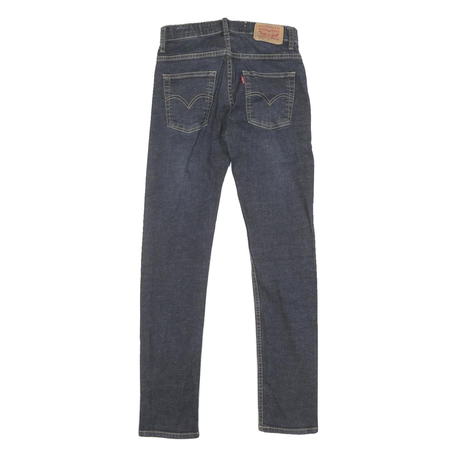 LEVI'S 512 Mens Jeans Blue Regular Slim Denim Medium W26 L29 Classic Zip