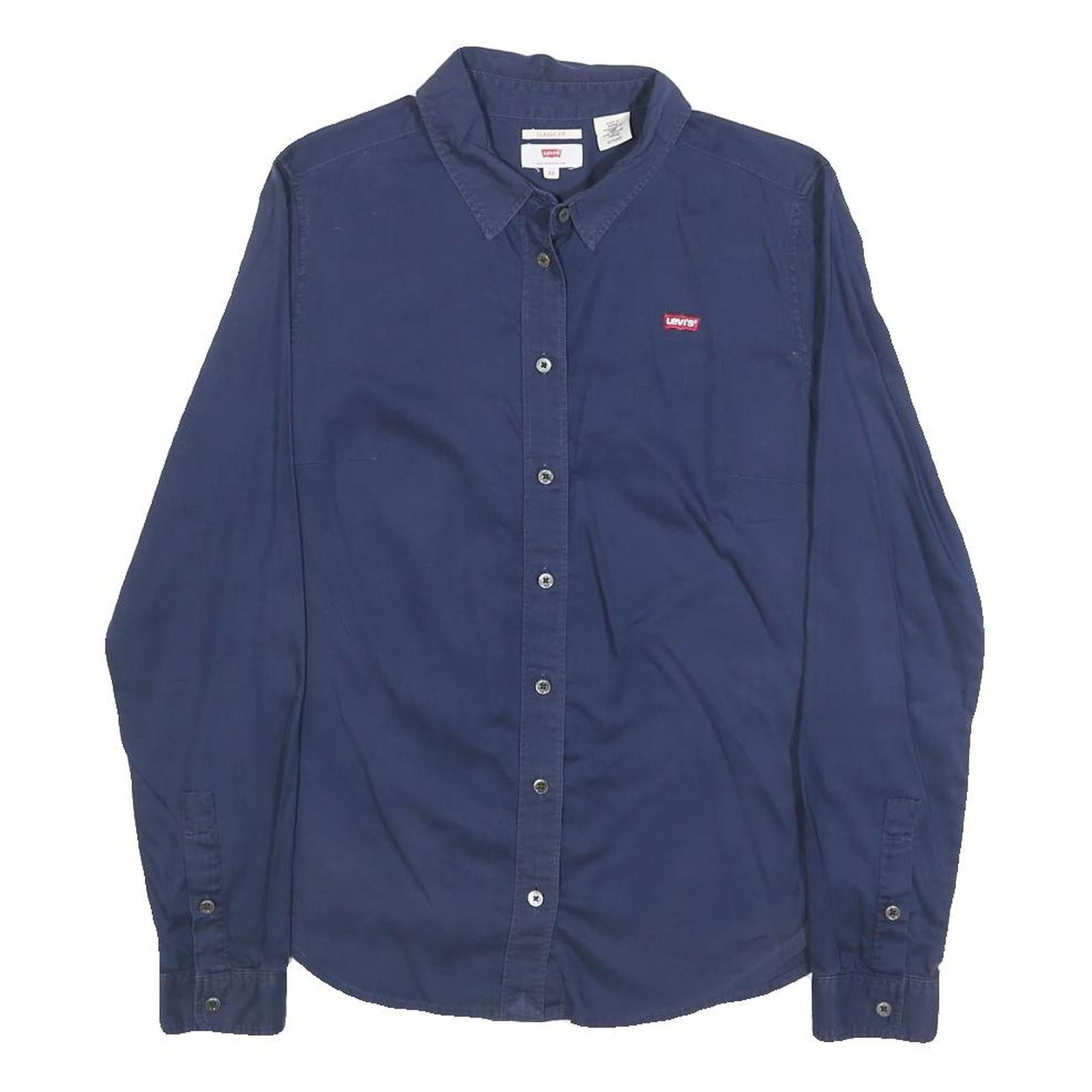 LEVI'S Mens Blue Classic Fit XS Cotton Long Sleeve Shirt Casual