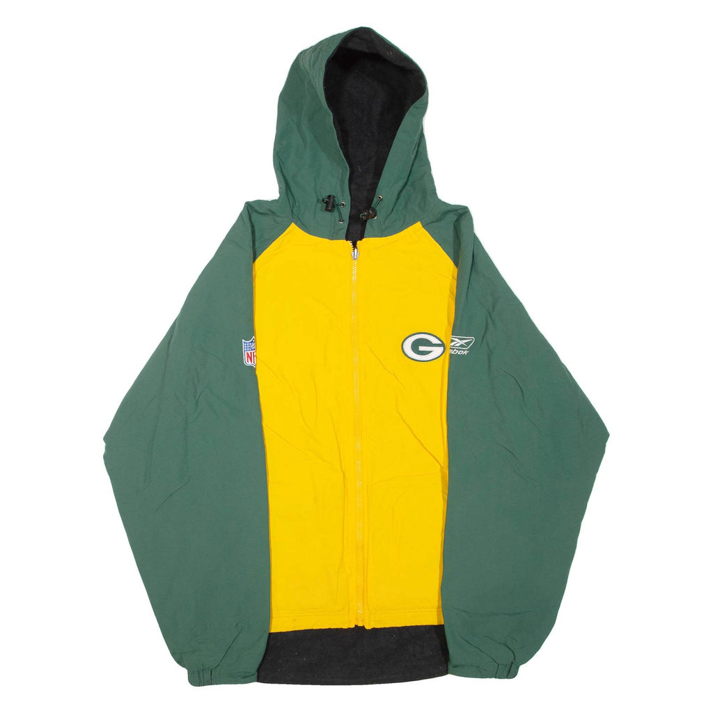 REEBOK Reversible X NFL Green Bay Packers Mens Jacket Green USA Hooded XL
