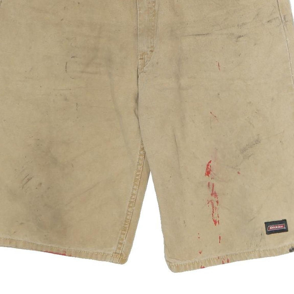 DICKIES Mens Shorts Beige Casual Plain L W38 Workwear Durable Cotton