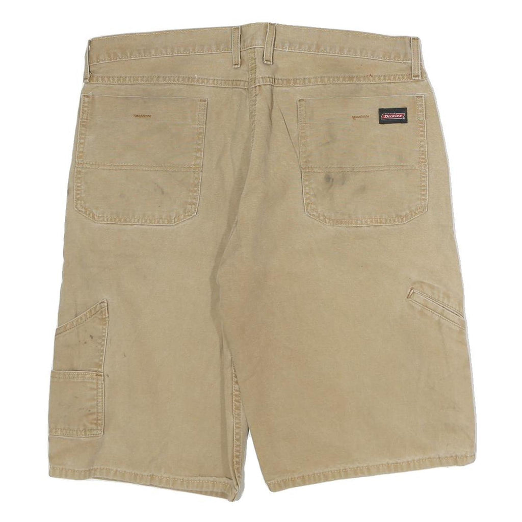 DICKIES Mens Shorts Beige Casual Plain L W38 Workwear Durable Cotton