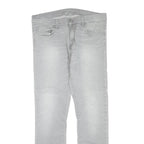 CARHARTT Womens Regular Fit Jeans Light Blue Denim W36 L32 Zip Cotton Blend