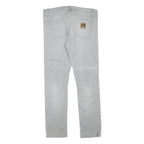 CARHARTT Womens Regular Fit Jeans Light Blue Denim W36 L32 Zip Cotton Blend