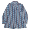 Womens Shirt Blue Crazy Pattern Long Sleeve M
