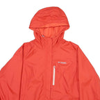 COLUMBIA Womens Red Outdoor Jacket XL Polyester Blend Plain Zip Hooded