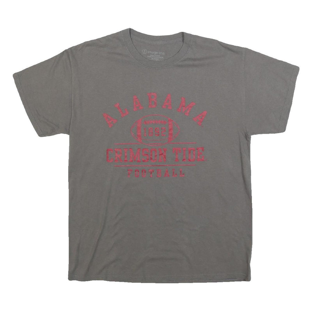 IMAGE ONE Womens Grey Alabama Crimson Tide T-Shirt L Short Sleeve Crew Neck